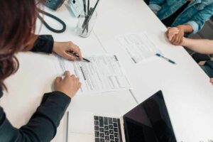 International student completing address registration after arriving in Germany