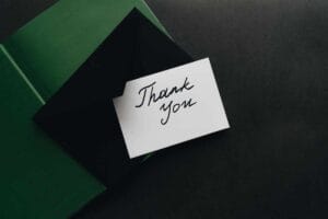 Thank-you card for a teacher after writing a college recommendation letter